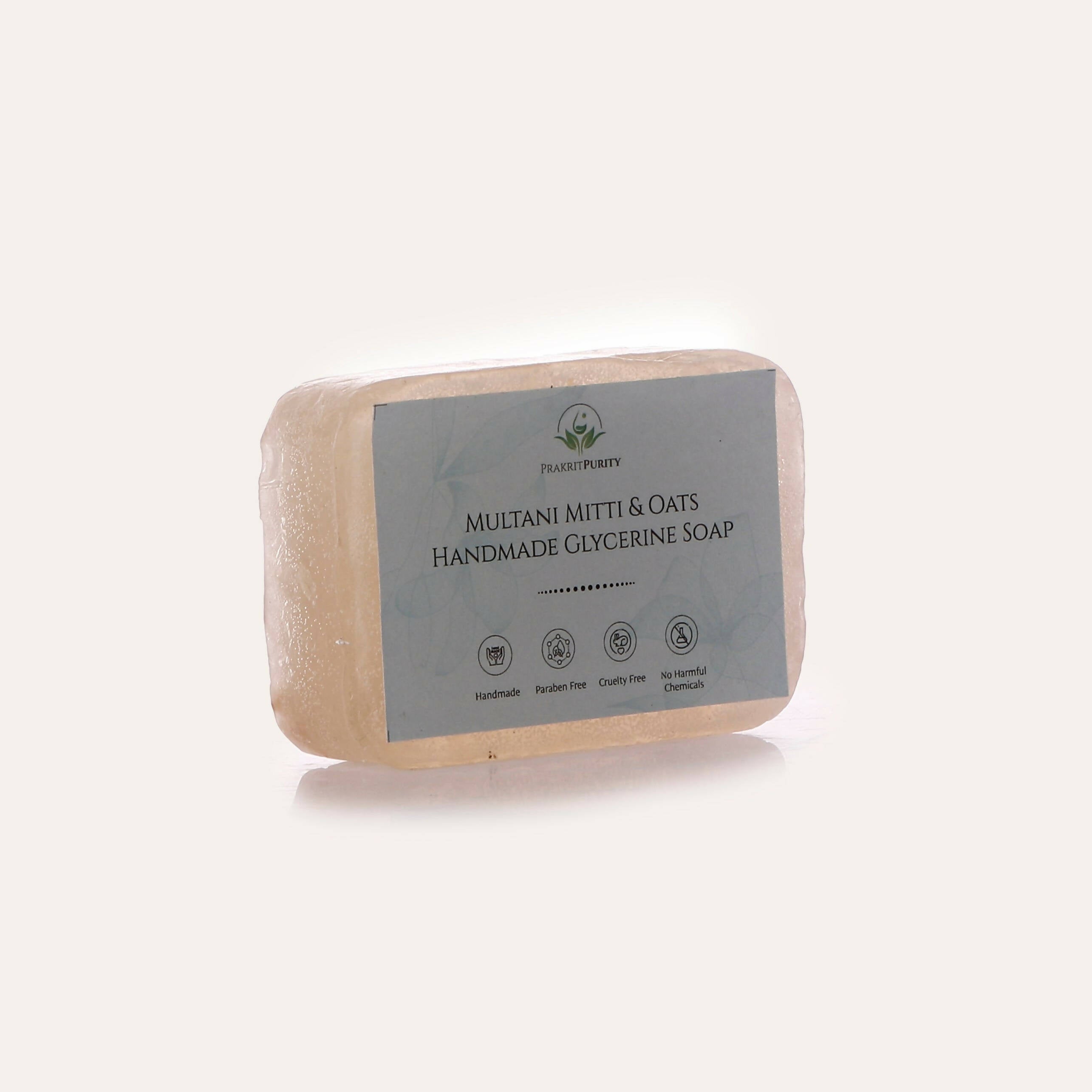 PrakritPurity Multani Mitti & Oats Handmade Glycerine Soap - Distacart
