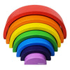 Matoyi Wooden Rainbow Stacker – 7 Piece Colorful Stacker - Distacart