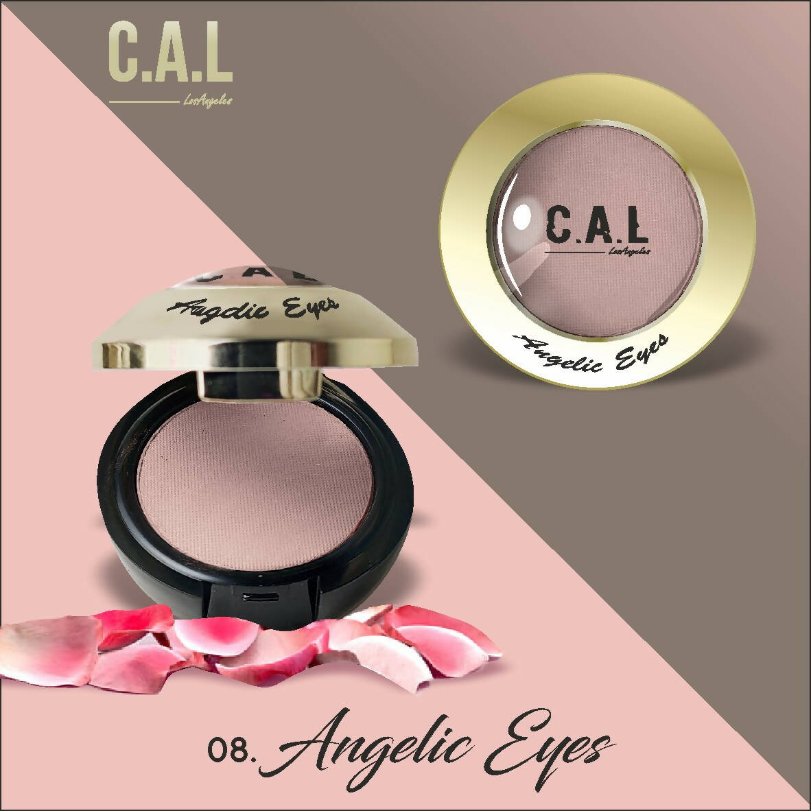 CAL Los Angeles Angelic Eye Shadow (Single Eyes) 08-Pink - Distacart