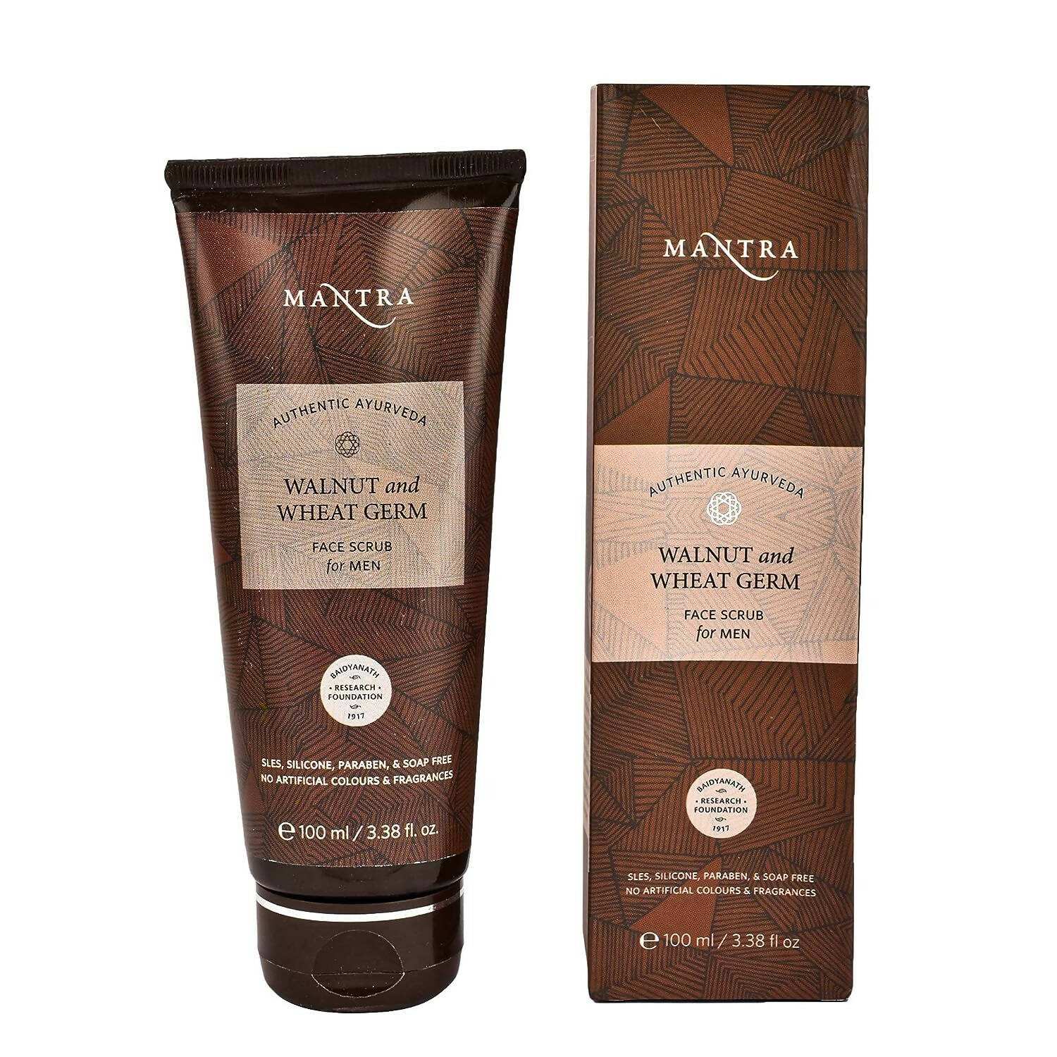 Mantra Herbal Walnut & Wheat Germ Face Scrub For Men - Distacart