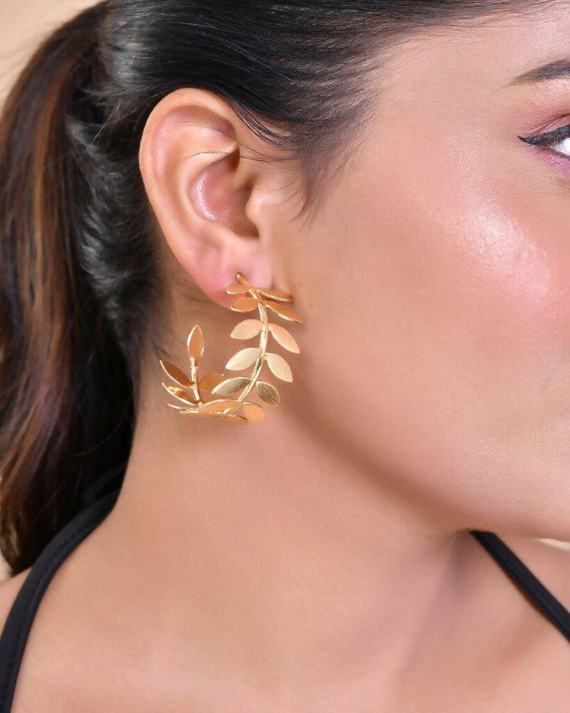 VOJ Women Gold Color stainless steel Earrings - Distacart