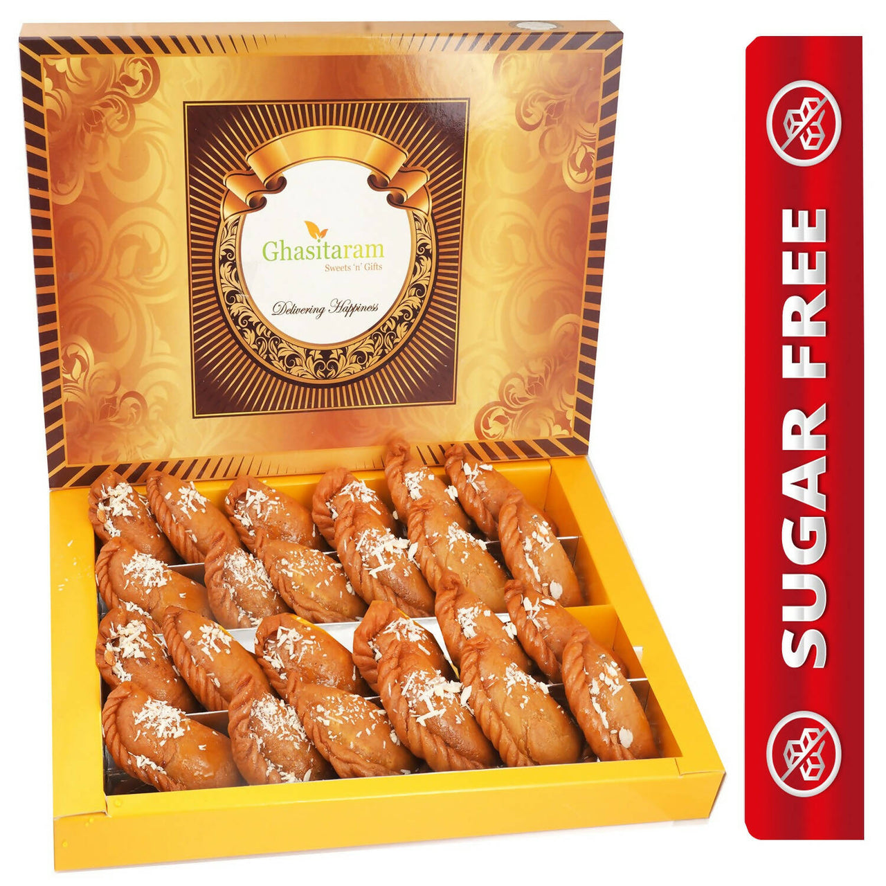 Ghasitaram Sugarfree Healthy Wheat Gujiya Box - Distacart