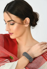 Thumbnail for Mominos Fashion Kamal Johar Silver-Plated Screw Type Handcraft Bracelet