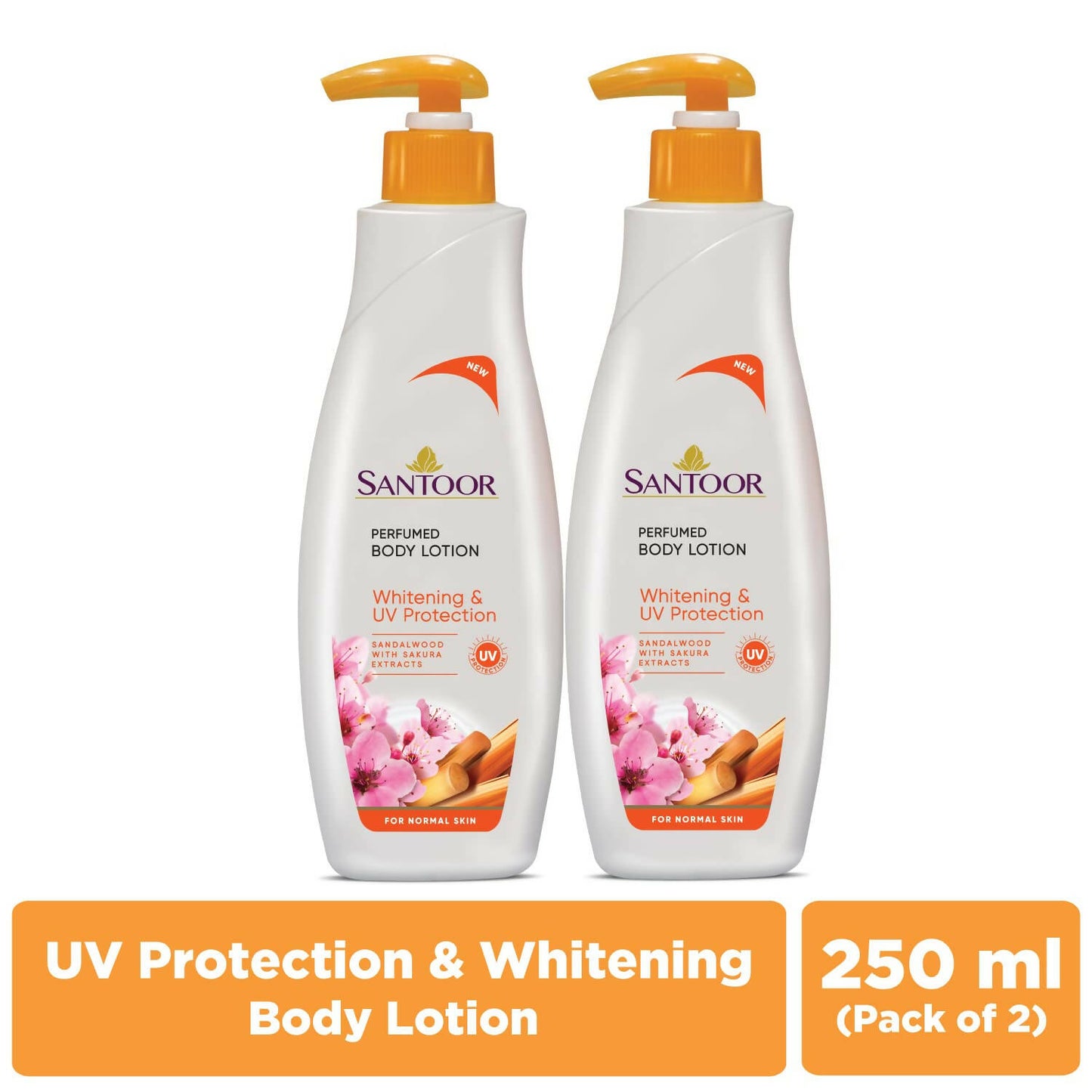 Santoor Body Lotion Whitening And UV Protection - Distacart