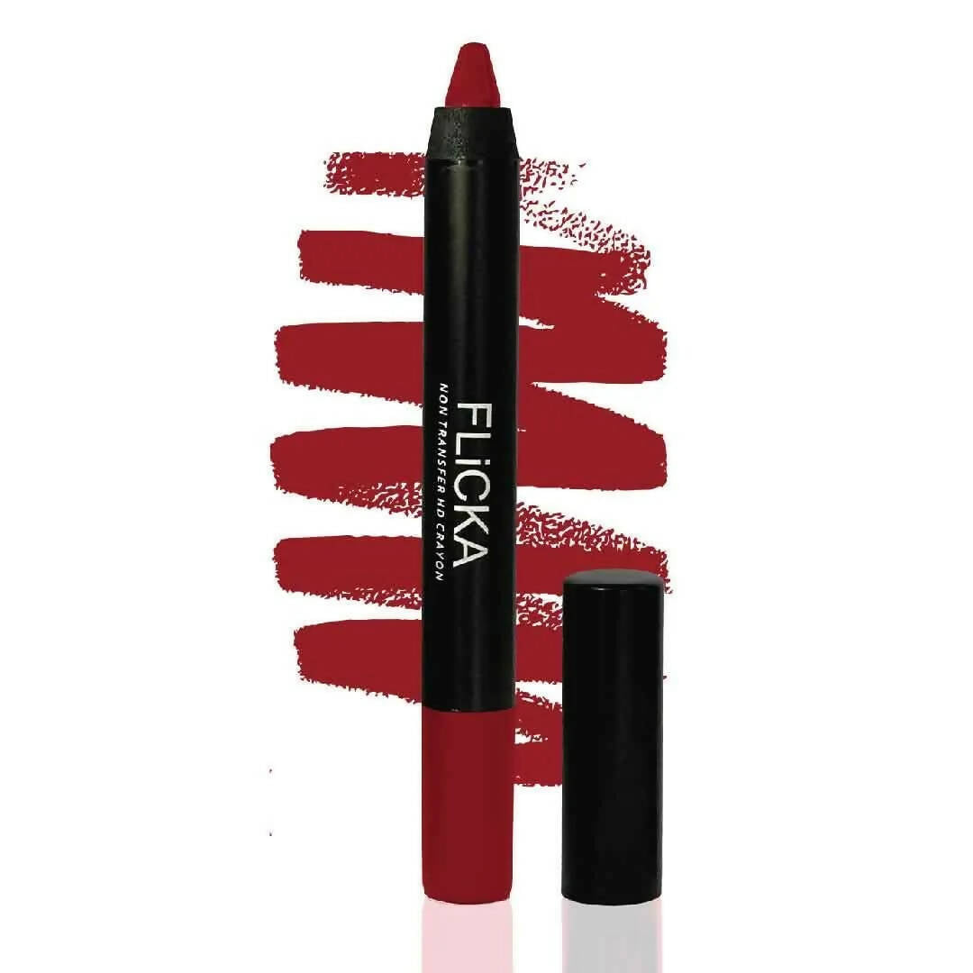 FLiCKA Lasting Lipsence Crayon Lipstick 12 Insta Diva - Light Red - Distacart