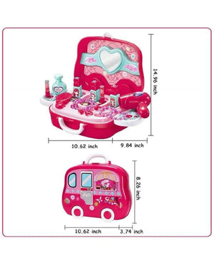 Sardar Ji Ki Dukan Beauty Make Up Case And Cosmetic Set Suitcase With Makeup Accessories For Children Girls- Pink,Plastic,Pack Of 1 Set - Distacart