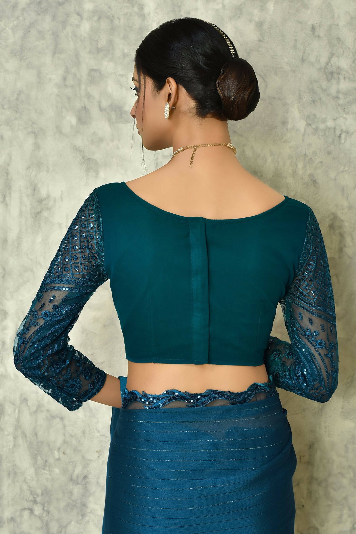 Blue Silk Stripe Saree With Blouse Piece - Purvi - Distacart