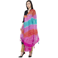 Thumbnail for A R Silk Bandhej Multi Tasal Fancy Dupatta Color Multi color Dupatta or Chunni