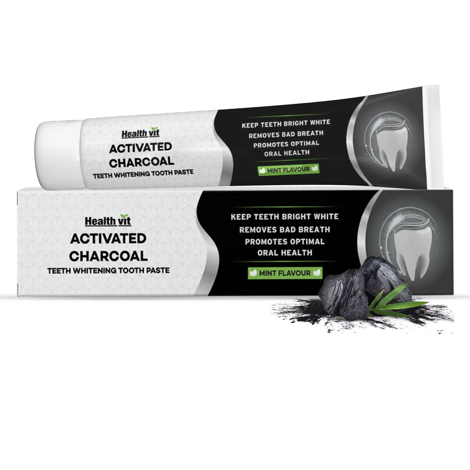 Healthvit Activated Charcoal Toothpaste - Distacart