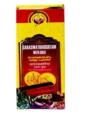 Vaidyaratnam Saraswatharishtam with gold