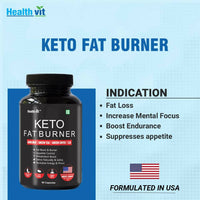 Thumbnail for Healthvit Keto Fat Burner With Garcinia, Green Tea, Green Coffee Capsules - Distacart