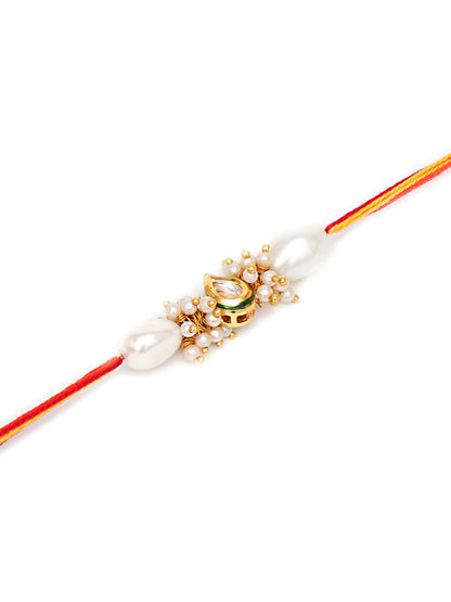 Designer kundan Rakhi - Ruby Raang - Distacart