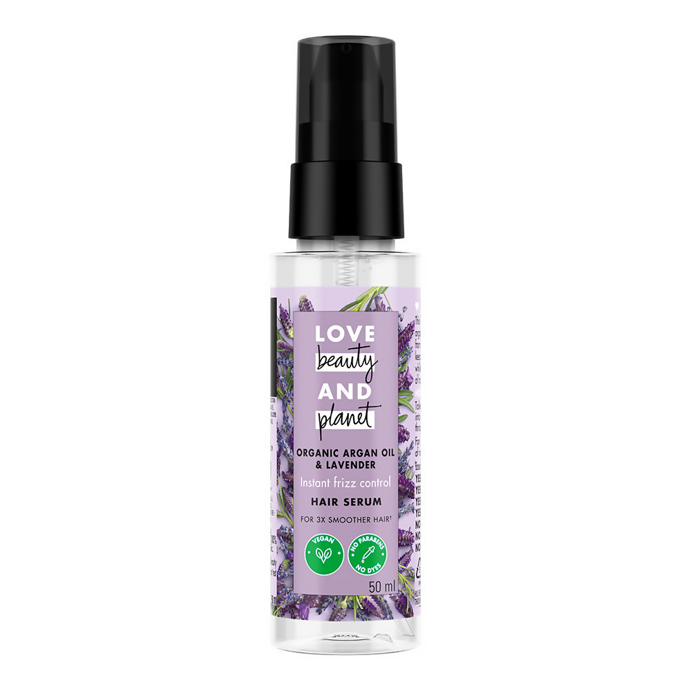 Love Beauty And Planet Organic Argan Oil & Lavender Hair Serum - Distacart