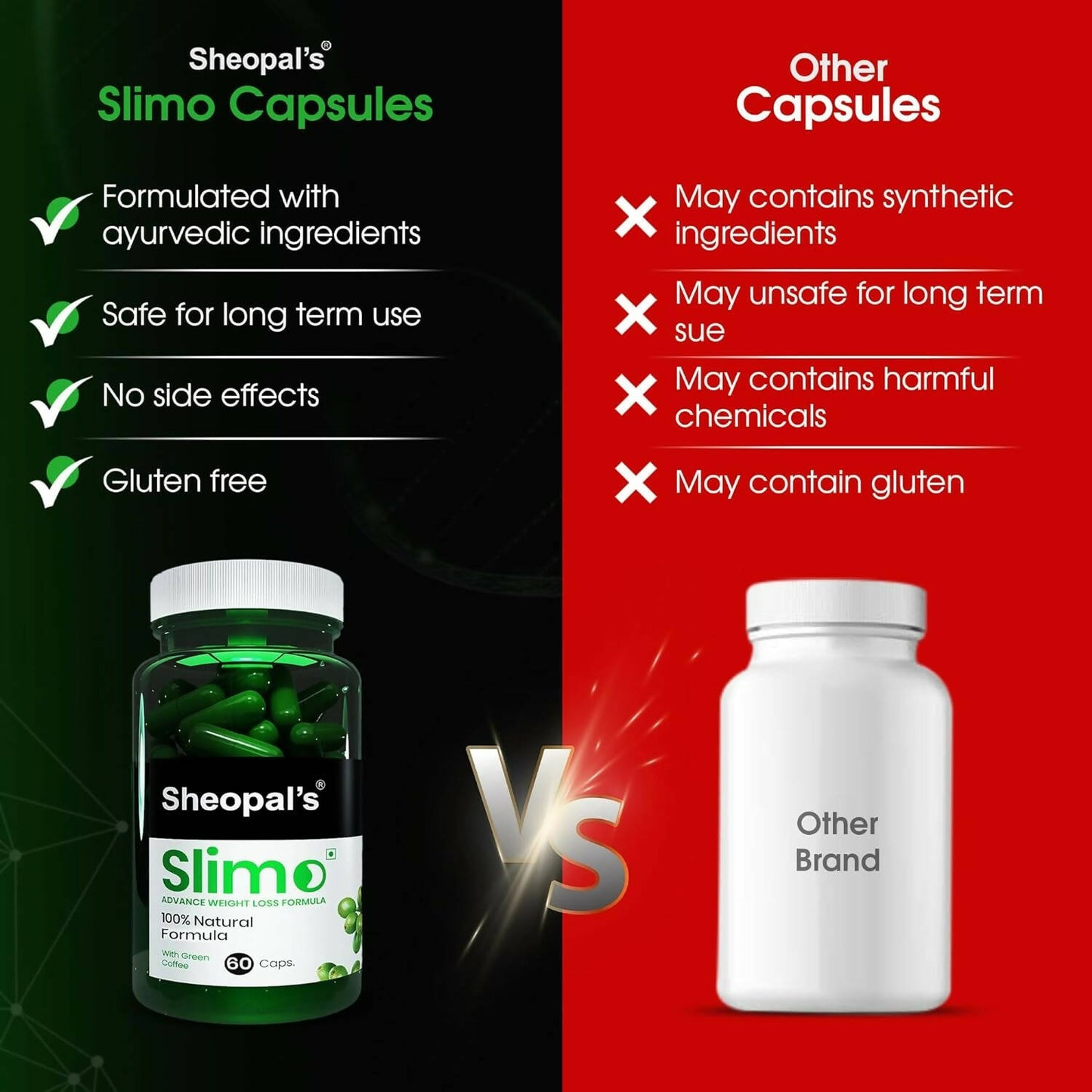 Sheopal's Slimo Pure & Natural Green Coffee Extract Capsules - Distacart