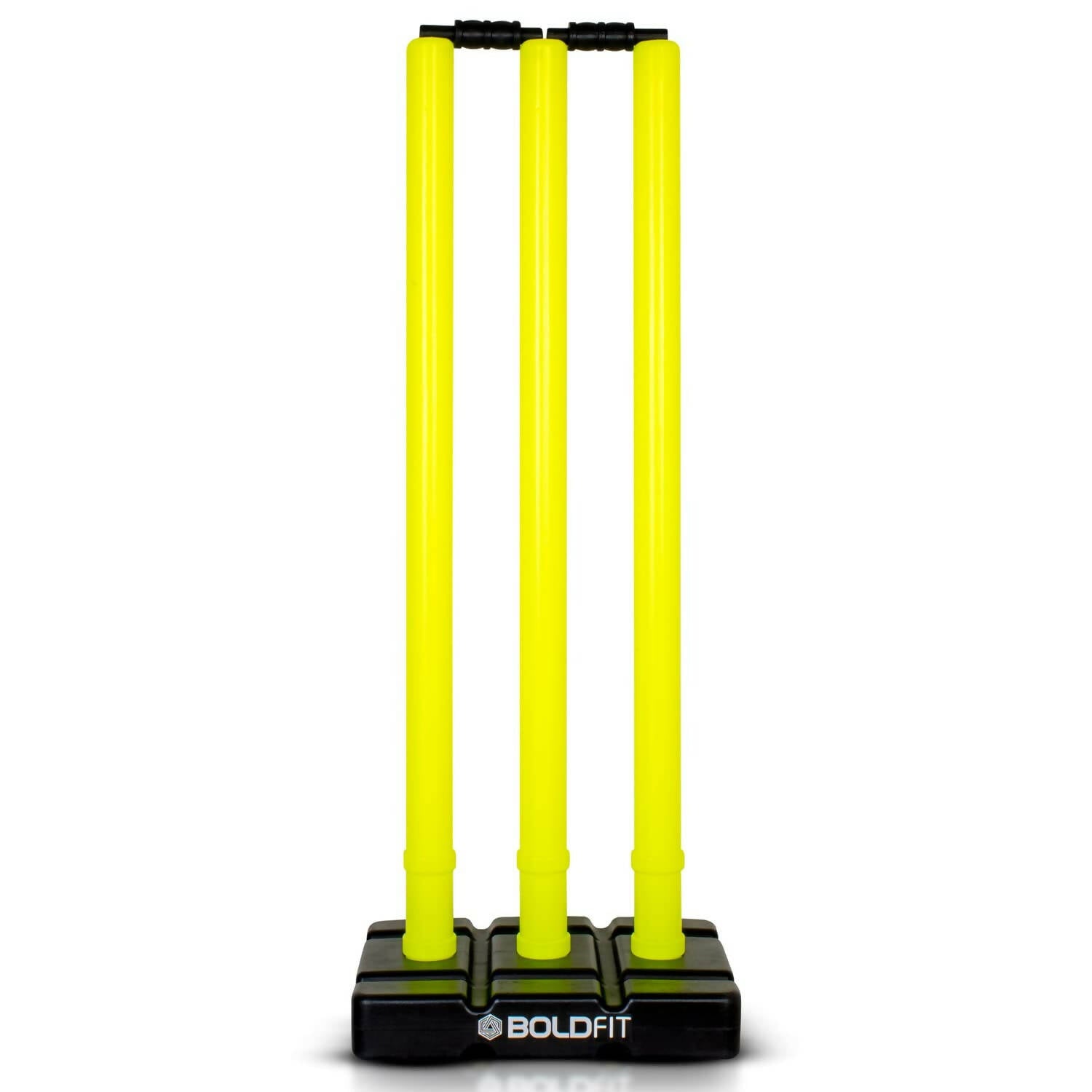 Boldfit Cricket Stumps with Stand & Bails - Fluorescent Green - Distacart