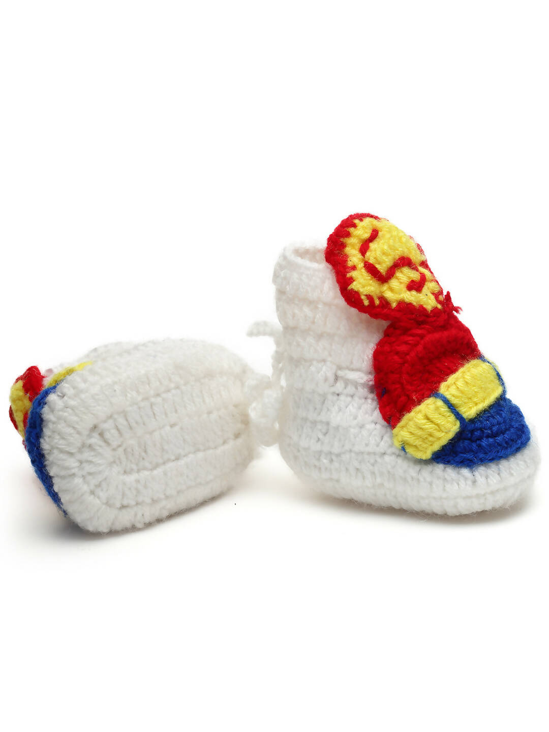 Chutput Kids Woollen Hand Knitted Letter S Detailed Booties - White - Distacart