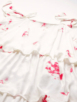 Myshka Multicolor Viscose Printed Shoulder Straps Sleeveless Top Dress - Distacart