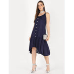 Thumbnail for Cheera High Low Front Buttaning Dress