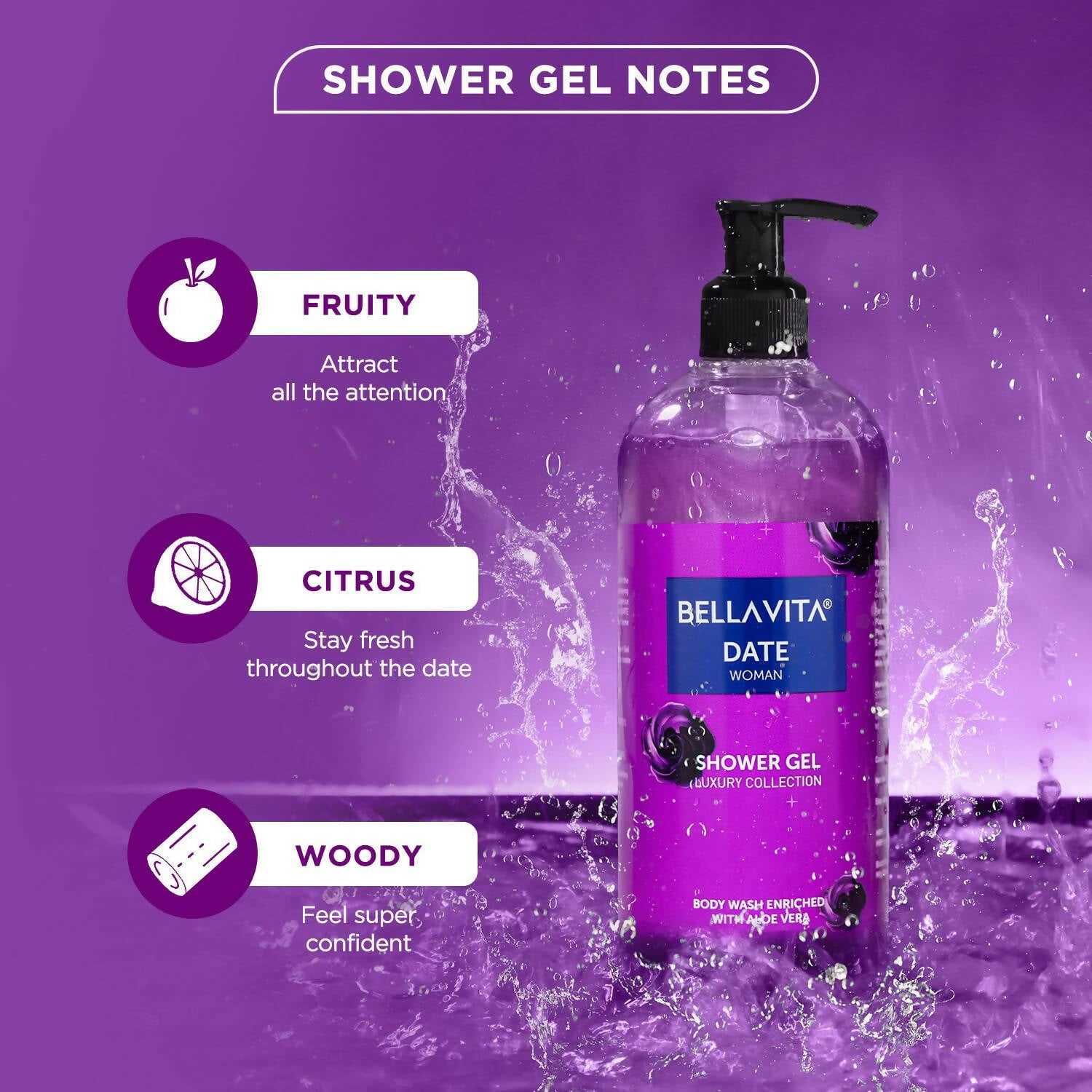 Bella Vita Luxury Date Woman Body Wash Refreshing Shower Gel - Distacart