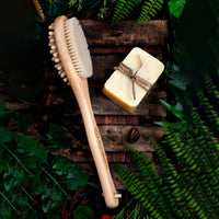 Thumbnail for Careberry Dual-Action Bamboo Body Brush - Distacart