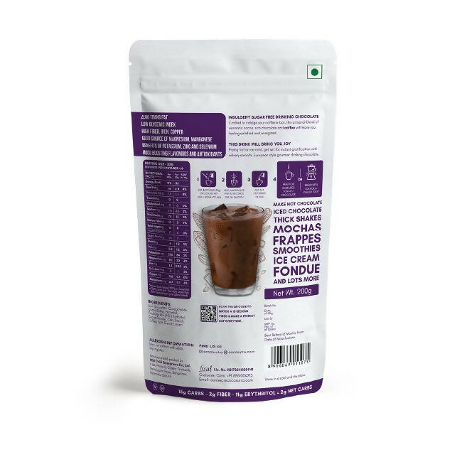 Cocosutra Lite- Sugar Free Mocha Drinking Chocolate Mix - Distacart