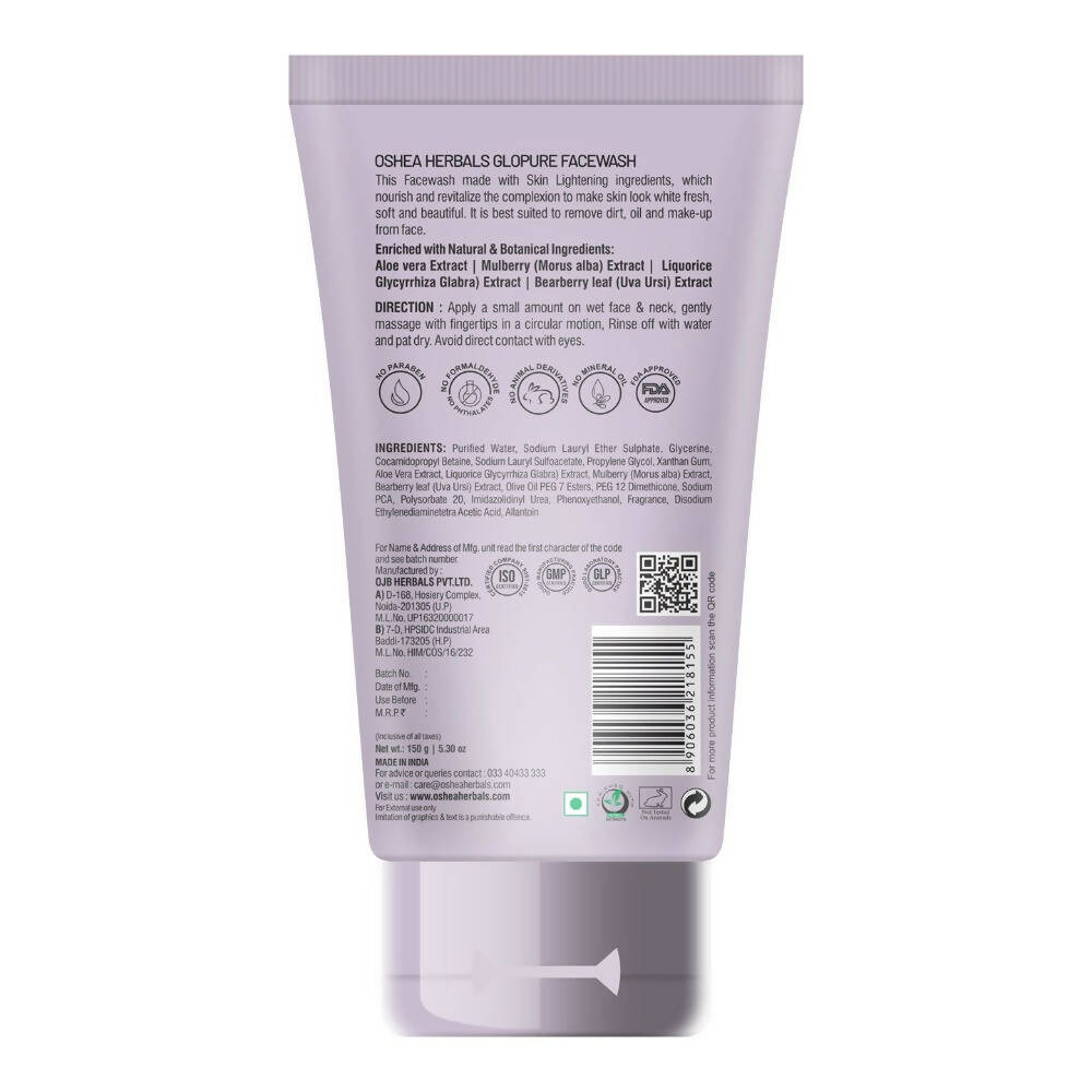 Oshea Herbals Glopure Lightening Face Wash - Distacart