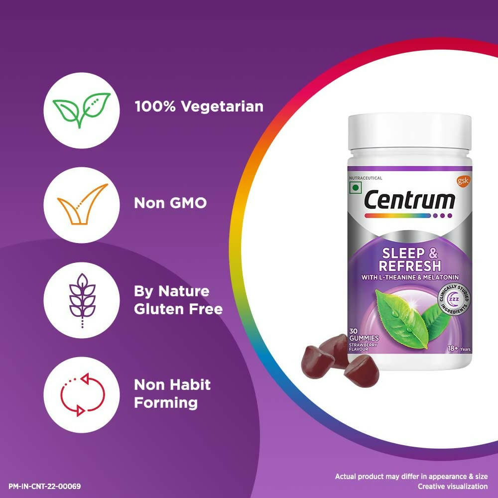 Centrum Sleep & Refresh Gummies - Strawberry Flavor - Distacart