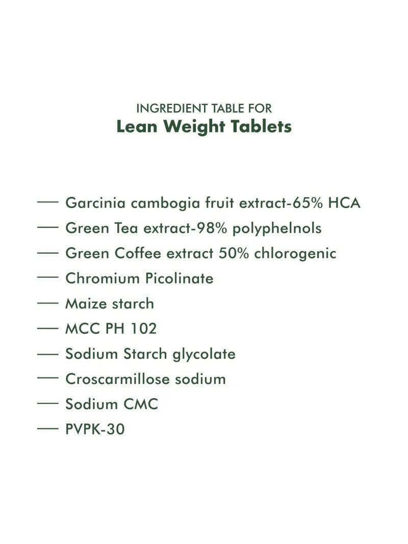 Man Matters Lean Weight Tablets For Men