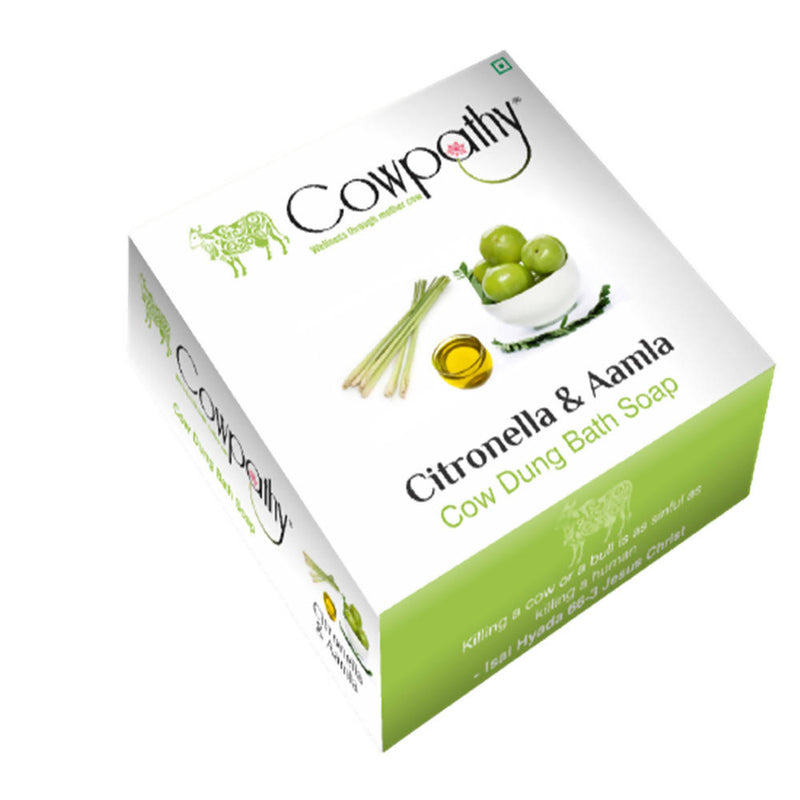 Cowpathy Citronella &amp; Amala Cow Dung Bath Soap (75Gm)
