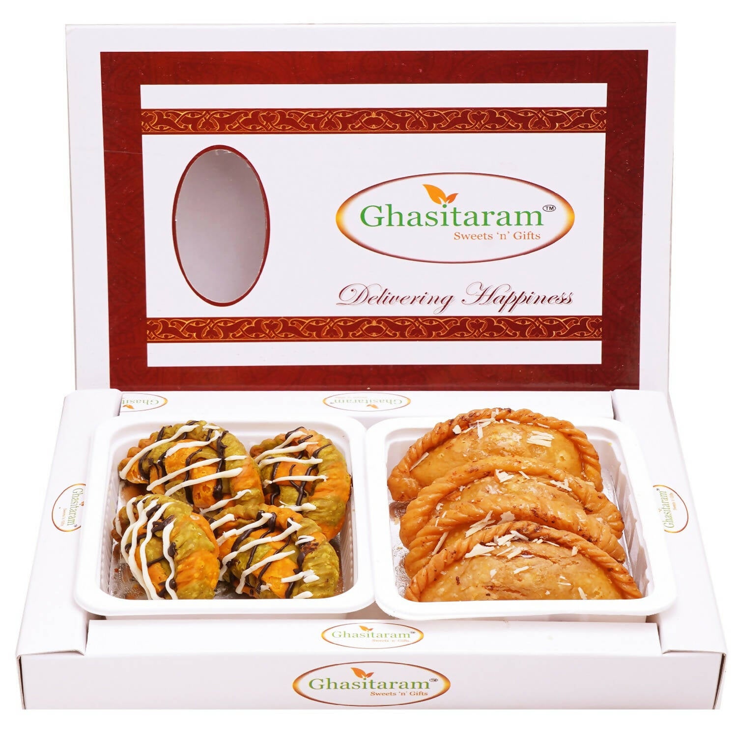 Ghasitaram Box of Designer and Traditional Gujiyas - Distacart