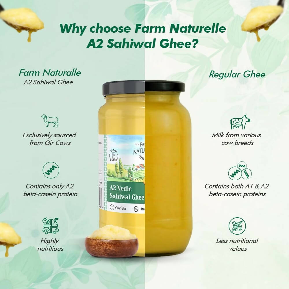 Farm Naturelle A2 Vedic Sahiwal Ghee - Desi Cow Ghee - Distacart