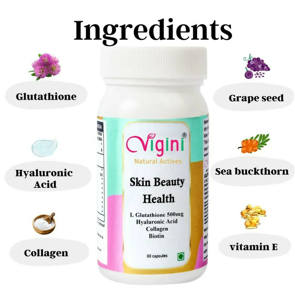 Vigini Natural Active Skin Beauty Health Capsules for Men Women - Distacart