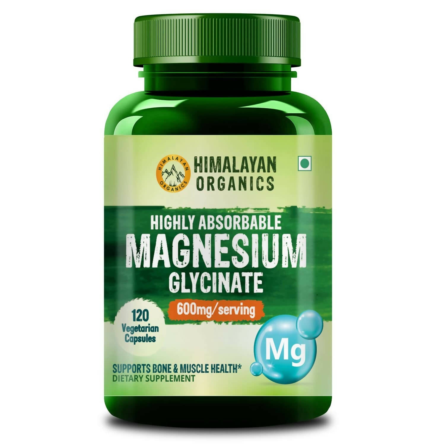 Himalayan Organics Highly Absorable Magnesium Glycinate Capsules - Distacart