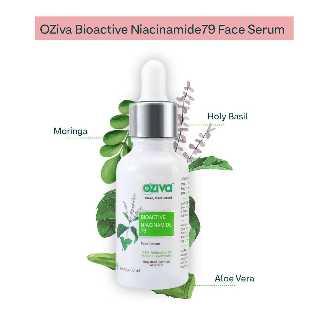 OZiva Bioactive Niacinamide 79 Face Serum - Distacart
