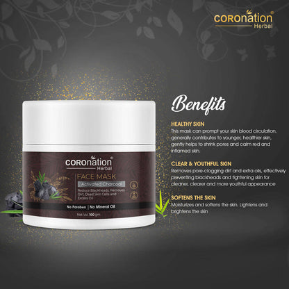 Coronation Herbal Activated Charcoal Face Mask - Distacart