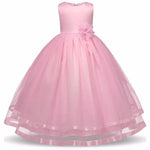 Thumbnail for Asmaani Baby Girl's Pink Color Satin A-Line Maxi Full Length Dress (AS-DRESS_22063) - Distacart