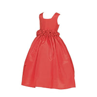Thumbnail for Asmaani Baby Girl's Red Color Satin A-Line Maxi Full Length Dress (AS-DRESS_22011) - Distacart