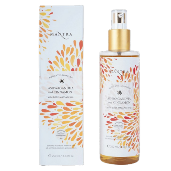 Mantra Herbal Ashwagandha & Cinnamon Vata Body Massage Oil - Distacart