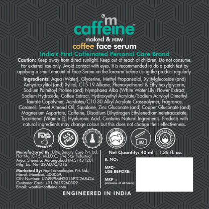 mCaffeine Raw Coffee Face Serum - Distacart