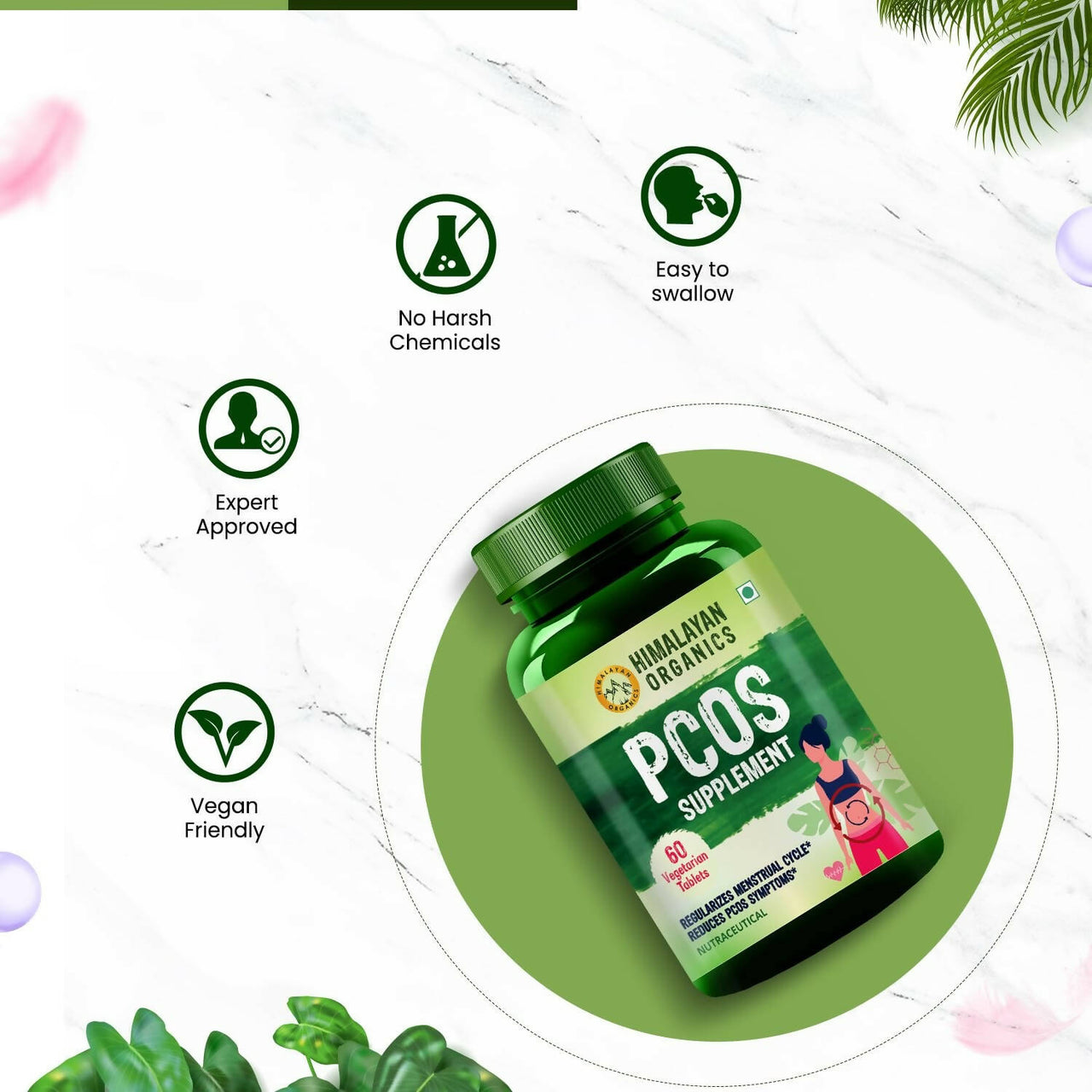 Himalayan Organics Pcos Supplement Tablets - Distacart