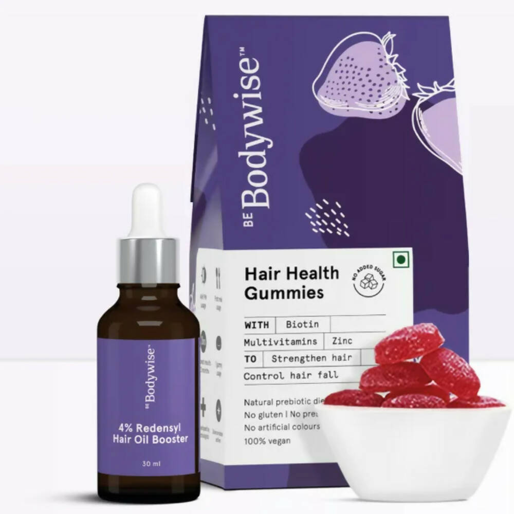 BeBodywise 4% Redensyl Hair Oil Booster and Hair Health Gummies - Distacart