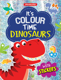 Thumbnail for Dreamland Dinosaurs- It's Colour time with Stickers : Children Drawing, Painting & Colouring Book - Distacart