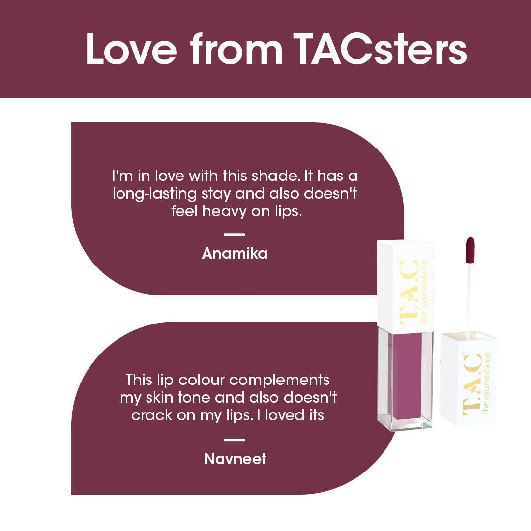 TAC - The Ayurveda Co. Liquid Matte Velvet Mauve Lipstick - Distacart