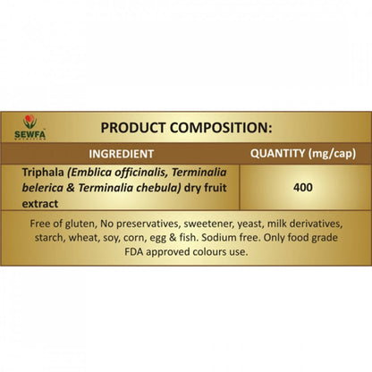 Sewfa Naturals Triphala Extract Capsules - Distacart