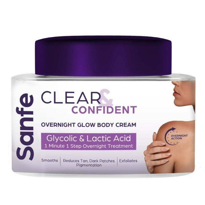 Sanfe Clear & Confident Overnight Glow Body Cream - Distacart