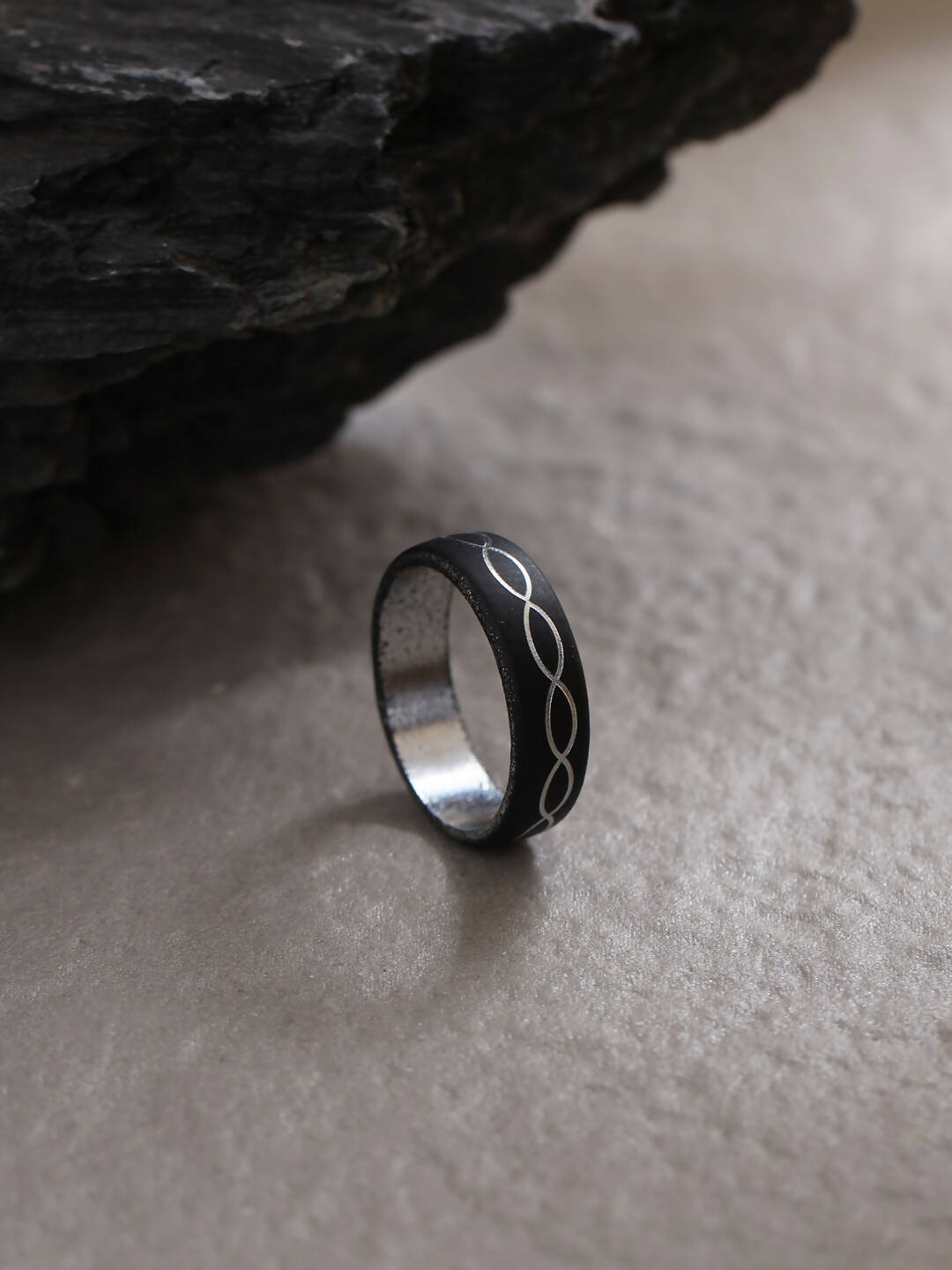 NVR Men's Black Metal Ring - Distacart