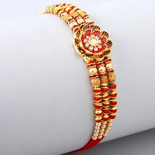 Fancy Meenakari Rakhi and Almond Treat Chocolate - Distacart