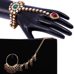 Thumbnail for Gold-Plated Alloy Nath And Hathphool Combo - The Pari - Distacart