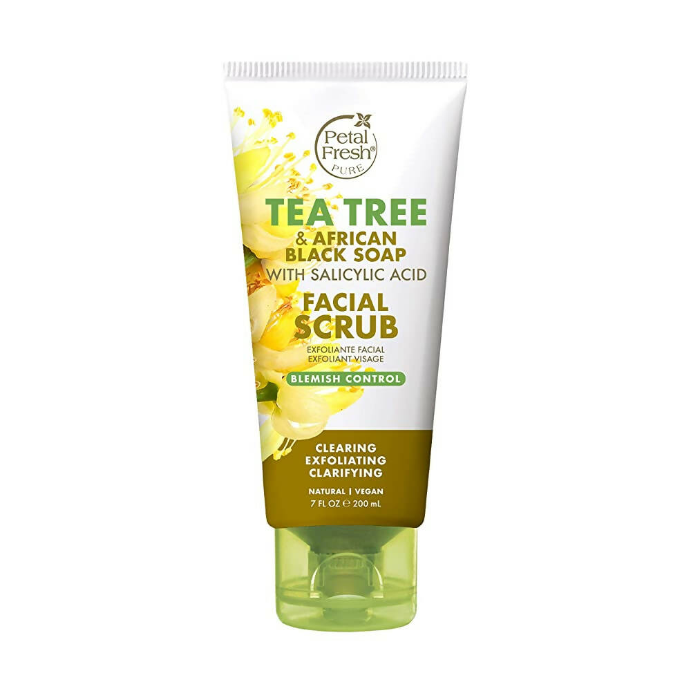 Petal Fresh Tea Tree & African Black Soap Facial Scrub - Distacart