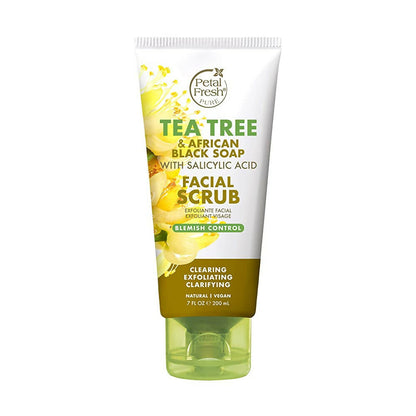Petal Fresh Tea Tree & African Black Soap Facial Scrub - Distacart